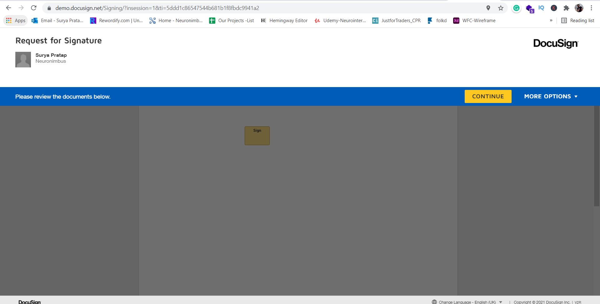 DocuSign Embedded Signing